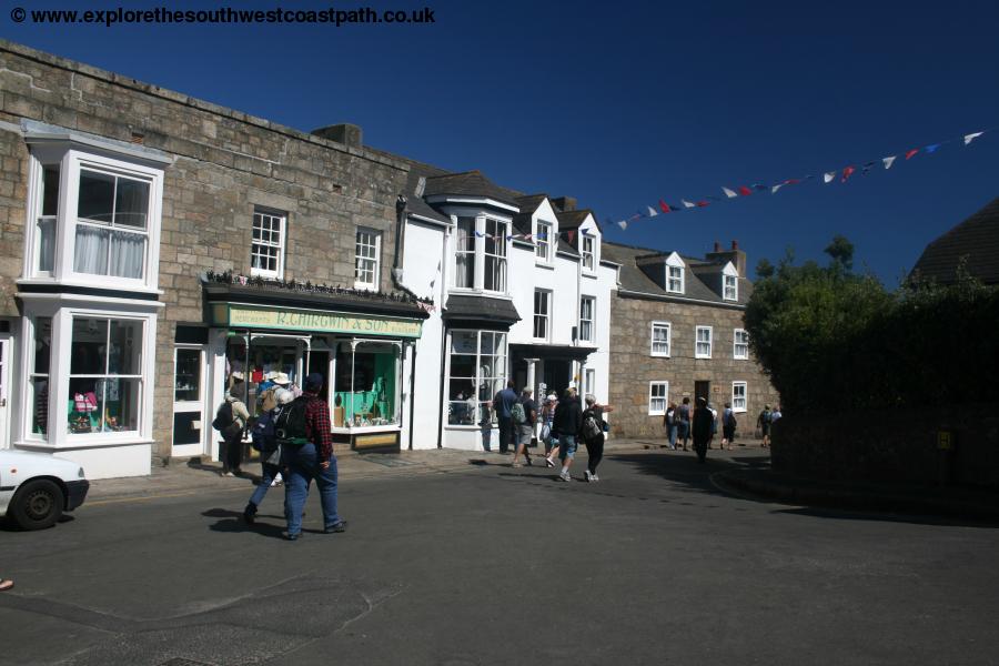 The main square in Hugh Town