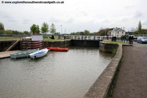 The start of the Exeter Ship Canal