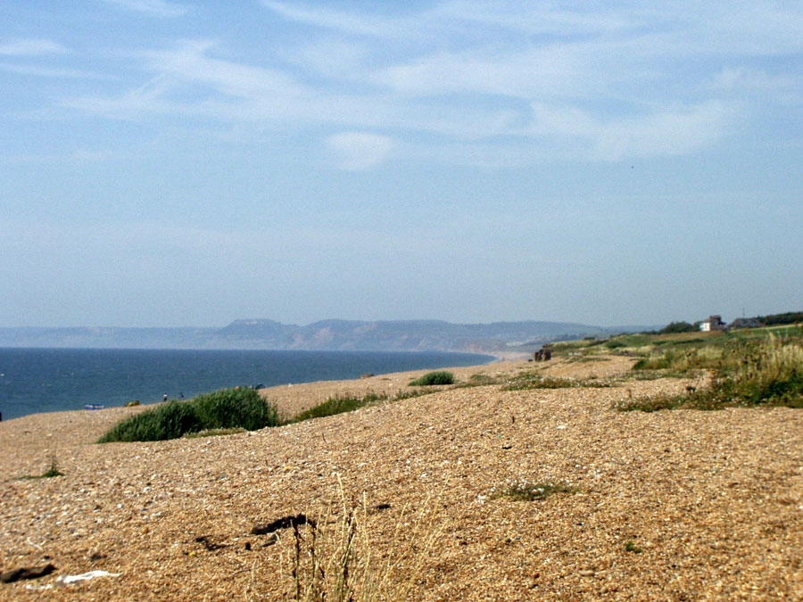 Chesil Beach looking West near Abbotsbury