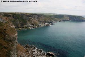 View back to Trebarwith Strand