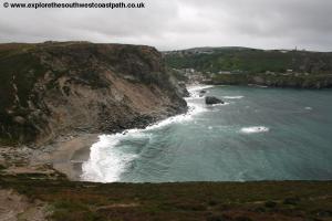 View back to Trevaunance Cove