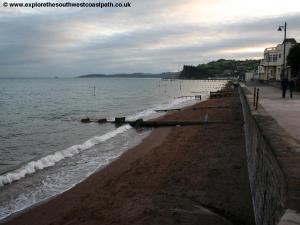 The sea wall in Teignmouth